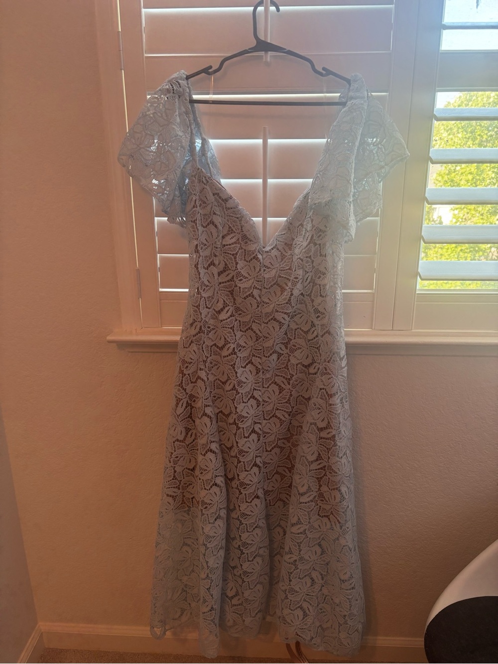 House of CB Light Blue Lace Midi Dress - Picture 2 of 5